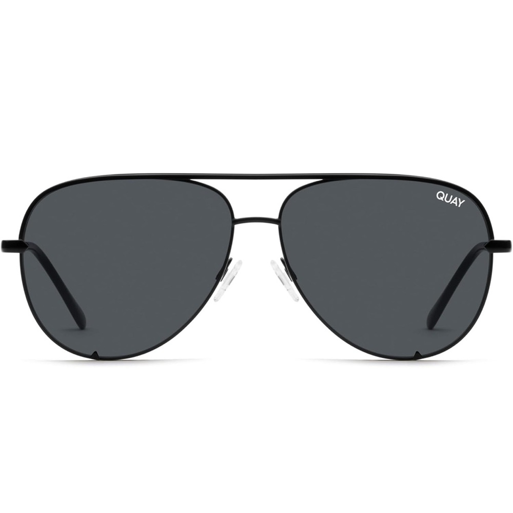 QUAY BLACK AVIATOR SUNGLASSES